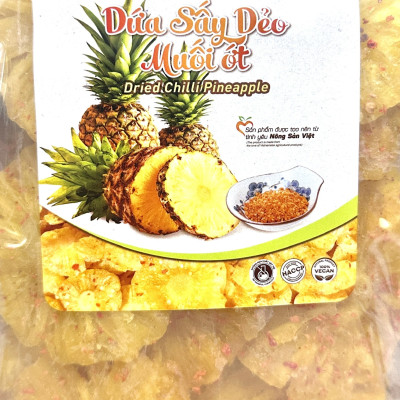 Ăn vặt siêu ngon - Dứa sấy dẻo muối ớt - nguyên vị 100% tự nhiên - nông sản sạch.