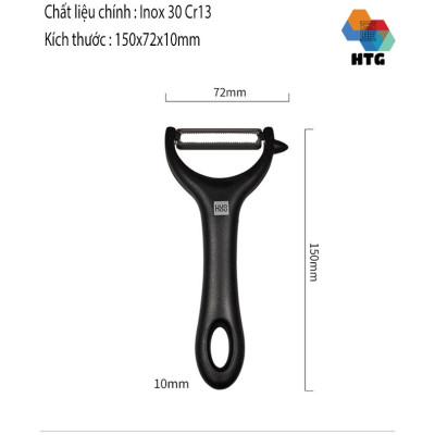 Dụng cụ bào nạo củ quả, gọt vỏ Huohou HU0035 hình răng cưa, xoay 90 độ, inox, hàng chính hãng