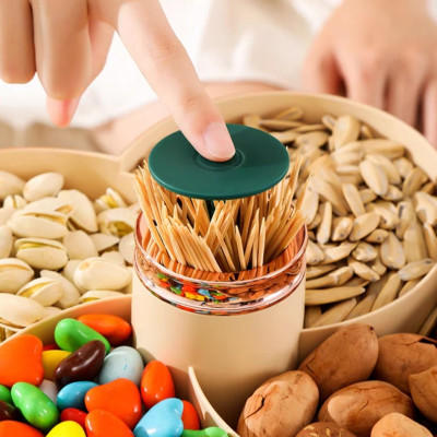 Khay mứt tết Hoa Đào Tết 2 Tầng - Khay đựng đồ ngày tết: Bánh kẹo, trái cây, đồ sấy...