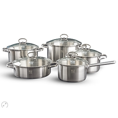 BỘ NỒI INOX KUCHEN 5 MÓN - Hàng Chính Hãng