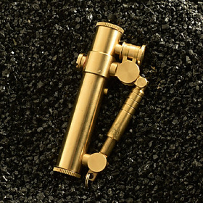 Vỏ Hột Quẹt Bật Lửa TEAM PISTOL Thiết Kế Thủ Công Kiểu Dáng Đòn Bẩy Độc Lạ Màu Vàng - Dùng Xăng Bấc Đá Cao Cấp