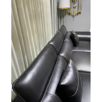 Sofa góc L da bò Italy Tundo SFLCT28 dài 2m9 x 1m8 - hàng cao cấp chuẩn da bò nhập khẩu Ý