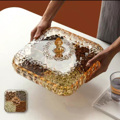 KHAY ĐỰNG MỨT TẾT BÁNH KẸO NGÀY TẾT SANG TRỌNG BẰNG MEKA ACRYLIC TRONG SUỐT CAO CẤP MVHM05