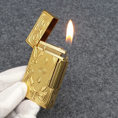 Vỏ Hột Quẹt Bật Lửa Upon Gas Đá D60V Họa Tiết Hoa Văn Đẹp Độc Lạ - Dùng Gas Đá Cao Cấp