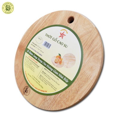 Thớt Gỗ Cao Su Hình Tròn Đường Kính Ø240, Ø300, Ø330 cm   - Đồ Dùng Gia Dụng Nhà Bếp Thương Hiệu Trường Sơn