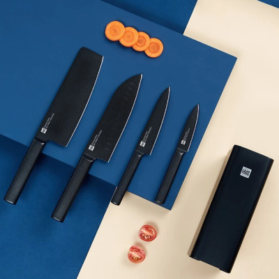 Bộ Dao Nhà Bếp Bằng Thép XIAOMI Huohou HU0076, Thép Không Gỉ Cao Cấp, 5 Món Kèm Hộp - Hàng Chính Hãng