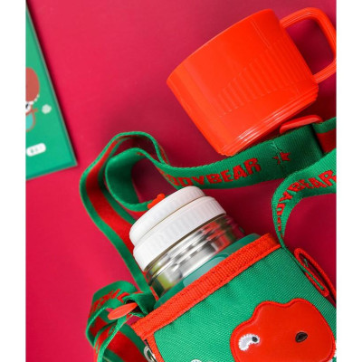 Bình giữ nhiệt Trẻ em Beddybear - Dung tích 600 ml - 2 Nắp thay thế - hình khủng long - Phù hợp bé từ 2 tuổi trở lên - Bảo hành chính hãng Beddy Bear 2 năm