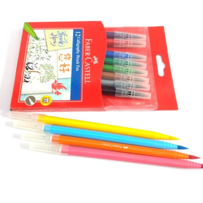 Bút thư pháp CALLIGRAPHY đầu cọ - 12 màu Faber 551512