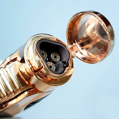 Vỏ Hộp Quẹt Bật Lửa Khò 3 Tia  COB-399 Kèm Đục I Ga Tiện Lợi Đẹp Độc Lạ - Dùng Gas Cao Cấp