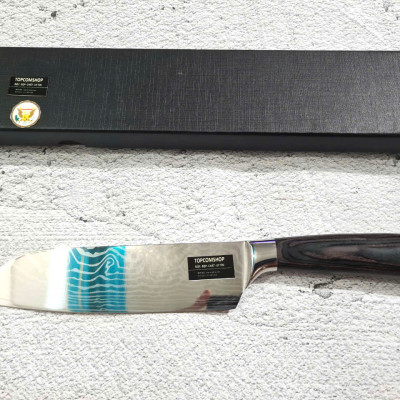 DAO - DAO BẾP NHẬT BẢN SANTOKU THÉP DAMASCUS MÃ A3 DT116 nt topcomshop vn