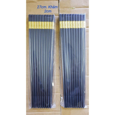 10 đôi Đũa khảm ngắn chống trơn, không mùi Korean (Loại I - 350g/Vỉ)