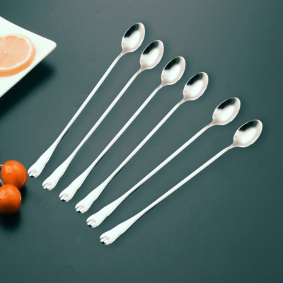 Bộ 6 muỗng/thìa cafe Hàn Quốc, cán dài giọt lệ inox 20cm cao cấp