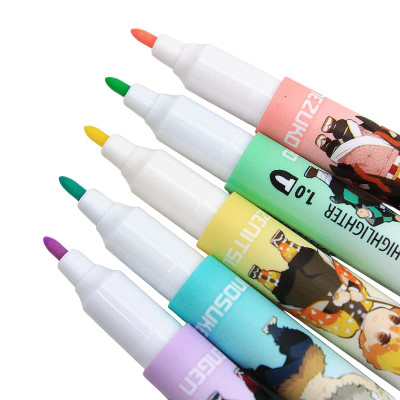 Hộp 5 Bút Dạ Quang Màu Pastel - Phiên Bản Demon Slayer - Thiên Long HL-019/DS