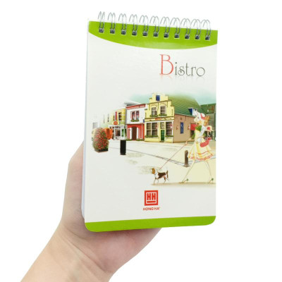 Sổ Lò Xo Ngang Bistro A6 - 200 Trang - Hồng Hà 2840 (Mẫu Màu Giao Ngẫu Nhiên)