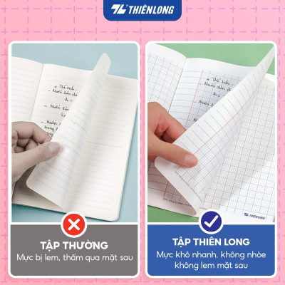 Combo 10 Tập học sinh 48 trang 5 ô ly vuông 2.5mm chấm kẻ 2/3 120gsm NB-120 Thiên Long - Mẫu ngẫu nhiên
