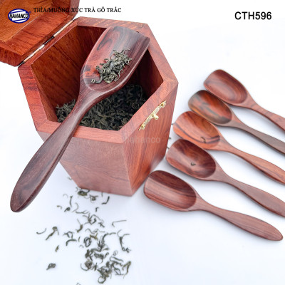 Muỗng Thìa Xúc Trà Gỗ Trắc Cao Cấp Dụng Cụ Trang Trí - CTH596