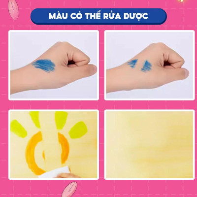 Hộp 18 Bút Sáp Màu Rửa Được - Nhân Vật Futy Akooland Thế Giới Học Cụ Thần Kỳ - Colorkit SWCR-C002/AK