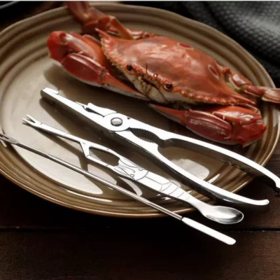 Hàng Cao Cấp Bộ hộp 7 Dụng Cụ Ăn Cua Ghẹ Sò Ngao Tôm Hùm Hải Sản Đa Chức Năng inox 304