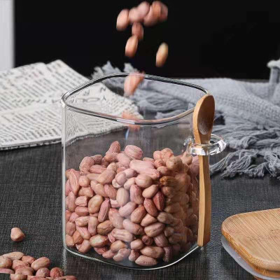 lọ đựng gi vị thuỷ tinh kèm thìa