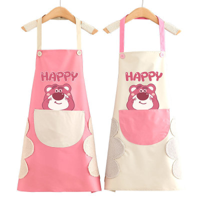 Tạp dề nấu ăn chống thấm nước, tạp dề pha chế có túi, tạp dề hoạ tiết có khăn lau bên hông