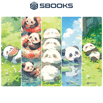 5 Cái Bookmark Kẹp Sách, Dấu Trang Hoạ Tiết Gấu Trúc - SBOOKS