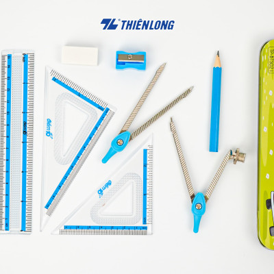 Bộ dụng cụ học Toán Thiên Long Mondee - 9 món