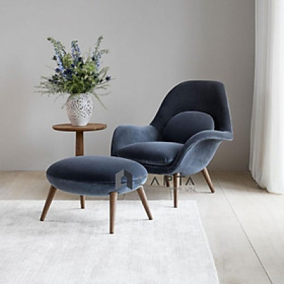 Bộ đôi ghế thư giãn SWOON-S Bộ đôi ghế thư giãn cao cấp chân gỗ sồi thân composite bọc vải hoặc PVC Swoon chair