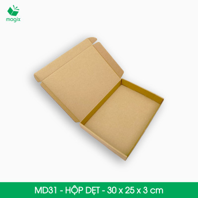 MD31 - 30x25x3 cm - 50 Thùng hộp carton trơn đóng hàng