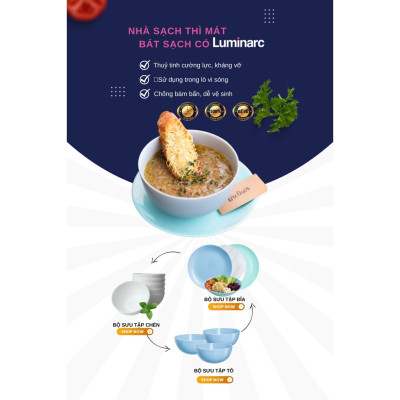 Đĩa Thủy Tinh Luminarc Diwali Harena 25cm cường lực, chịu nhiệt - 1 đĩa - L1839