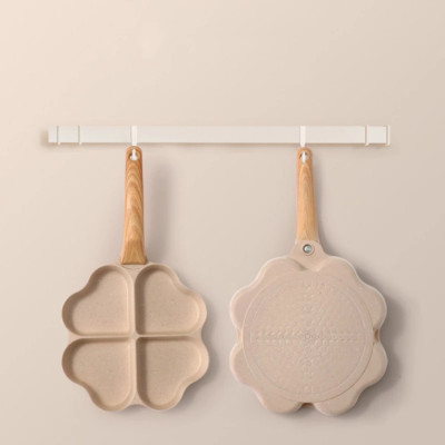 Chảo đá tình yêu chia 4 ngăn chống dính -chảo đá chiên trứng cán gỗ dùng cho bếp từ,ga,hồng ngoại - HÀNG CHÍNH HÃNG MINIIN