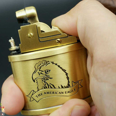 Vỏ Hột Quẹt Bật Lửa Xăng Đá G.Horse Họa Tiết Hình Đại Bàng Đẹp Độc Lạ - Dùng Xăng Bấc Đá Cao Cấp