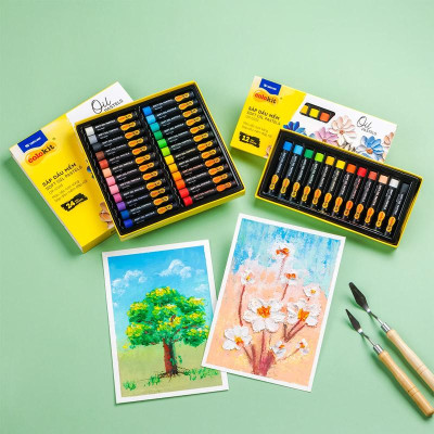 Hộp 12 Bút Sáp Dầu Thân Tròn - Soft Oil Pastels - Colokit OP-C032
