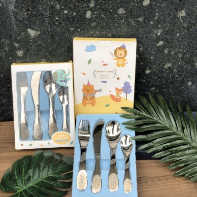 Bộ dao thìa nĩa tập ăn cho bé DandiHome inox 304 cao cấp - Có các lựa chọn