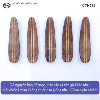 Gác đũa 2 trong 1 gỗ óc chó kẻ sọc tiện dụng và sang trọng trên bàn ăn - CTH539