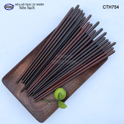 Đũa đầu búp gỗ Trắc Việt Nam Siêu sạch (10 đôi) Kháng khuẩn, không nấm mốc (CTH754) để mộc siêu bền - an toàn sức khỏe