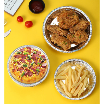 Combo 10 Khay Giấy Bạc Lót Nồi Chiên Không Dầu, Lò Nướng - Khuôn Đĩa Nhôm Đựng Thức Ăn, Thực Phẩm Size 18cm Dùng Cho Nồi Chiên Không Dầu 3-5L