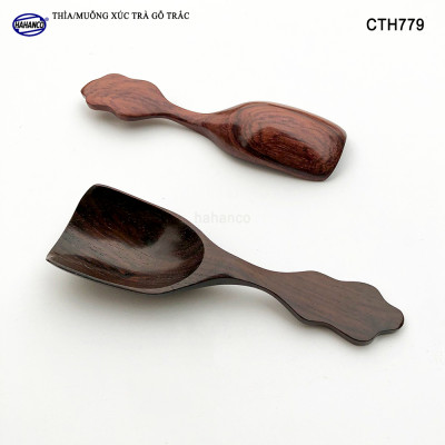 Muỗng xúc trà gỗ trắc/cẩm siêu sạch (HAHANCO) Dụng cụ hữu dụng khi thưởng trà - CTH779