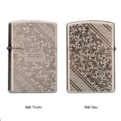 Vỏ Hột Quẹt Bật Lửa Xăng Đá Zorro Z2-1045 Họa Tiết Hoa Văn Cổ Điển - Nhiều Màu (Không Sẵn Xăng)