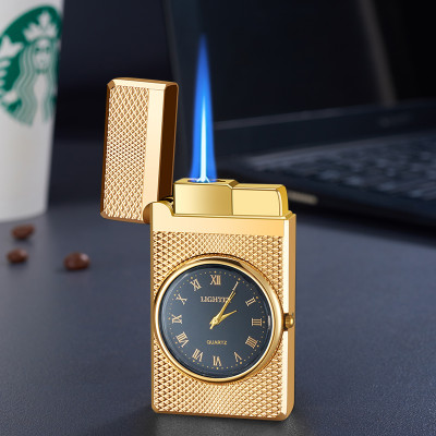 Vỏ Hột Quẹt Bật Lửa Gas HF602 Khò 1 Tia Kiêm Đồng Hồ La Mã - Nhiều Màu Nhiều Họa Tiết