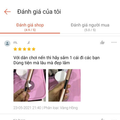 Phụ Kiện Đốt Nến Thơm Cao Cấp Hiển Thị Pin Sạc Điện Qua USB - Bật Mồi Lửa Cho Nến - LD03