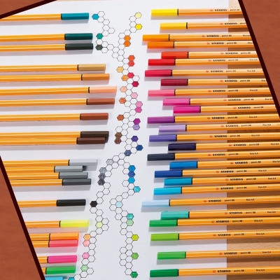 Hộp bút kim STABILO Point 88 0.4mm (PT88) - Tím nho (58)