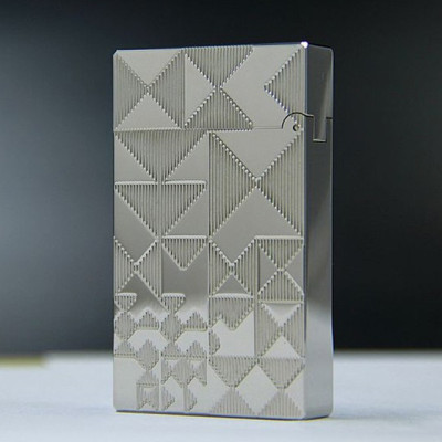 Vỏ Hột Quẹt Bật Lửa Gas Đá S.T Upon D57B Thiết Kế Họa Tiết Hình Khối Độc Đáo - Dùng Gas Đá Cao Cấp