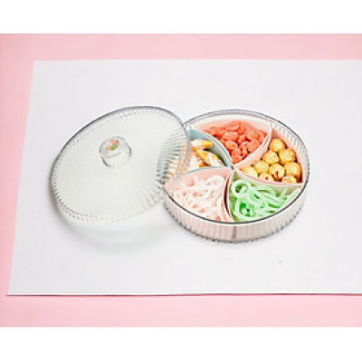 Khay mứt TẾT đựng bánh kẹo Khay gồm 5 hũ ngũ lộc lớn xinh xắn hình kim kim cương biểu hiện sang trọng trong ngày tết của gia chủ