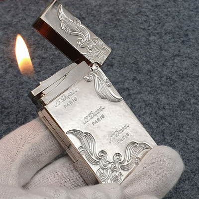 Vỏ Hột Quẹt Bật Lửa Upon Màu Vàng Hoa D22T Văn Dùng Gas Dòng 2 Lỗ Tiếng Kêu Hay Cầm Chắc Tay - Dùng Gas Đá Cao Cấp