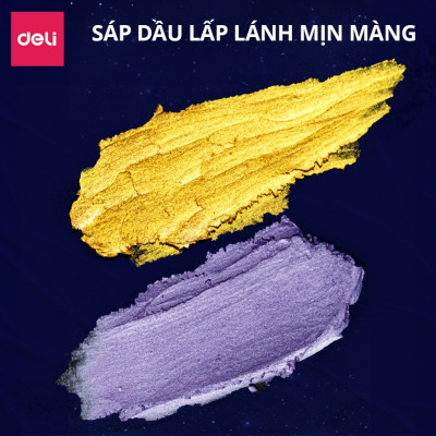 Bút Sáp Dầu Nhũ Cao Cấp Siêu Mịn Deli Màu Tươi An Toàn Cho Học Sinh Họa Sĩ Chuyên Nghiệp Sơn Dầu