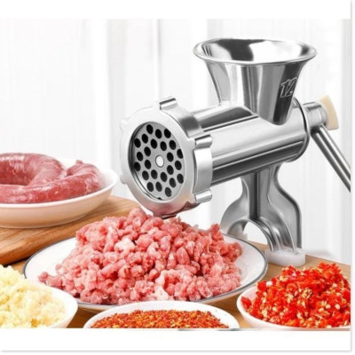 Máy Xay Thịt Quay Bằng Tay Chất Liệu Gang Size 10 - Kèm 3 Ống Nhồi, Chất Lượng Loại Tốt