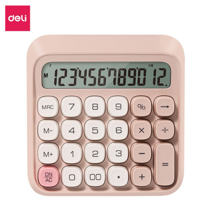 Máy Tính Để Bàn 12 Số Thiết Kế Mới Deli - Máy Tính Cầm Tay Màn Hình LCD Chất Lượng Cao Dùng Cho Văn Phòng