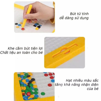 Bảng Vẽ Nam Châm Từ Tính , Bảng Vẽ Xếp Hình Nam Châm Thế Hệ Mới,Đồ Chơi Giáo Dục Xếp Hình Nam Châm, Bảng Vẽ Bút Bi Nam Châm Từ Tính Cho Bé