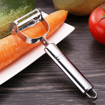 Nạo củ quả inox đa năng 3 trong 1 có thể bào sợi - nạo vỏ trái cây inox cao cấp