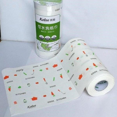 Cuộn giấy lau nhà bếp đa năng 220 tờ màu trắng siêu dai có thể giặt được